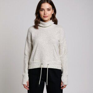 Sweaty Betty Restful Boucle Athleisure Sporty  Sweatshirt Lily White Size XXL